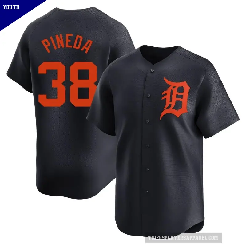 Youth No.38 Michael Pineda Detroit Tigers Navy Limited Alternate Jersey